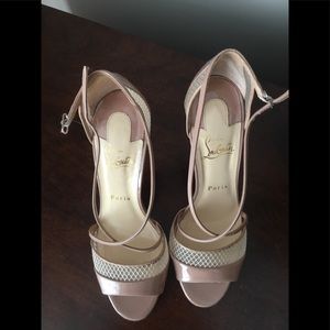 Christian Louboutin- Patent Nude Sandal